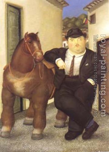 Fernando Botero : Horse and man